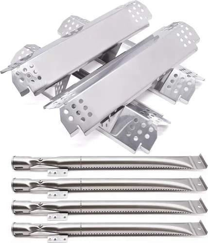 Vista 10 de Piezas de repuesto para modelos de parrilla Nexgrill 720-0864 720-0864M, 2 placas de protección térmica para domadores de llama y 2 quemadores