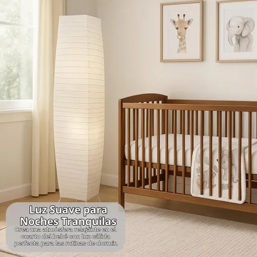 Vista 7 de LIGHTACCENTS Lámparas de pie de papel de arroz para sala de estar, paquete de 2 lámparas de pie de papel blanco con interruptor de pie