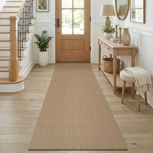 Vista 199 de KOZYFLY - Tapete para puerta de interior, lavable, pequeña, antideslizante, con respaldo de goma, felpudo de algodón para el hogar, color negro