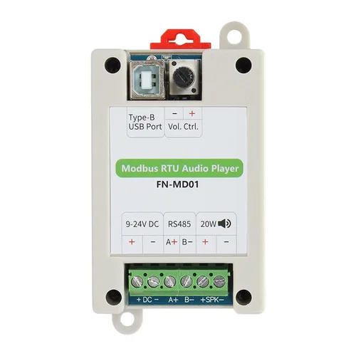 Vista 2 de FN-MD01 Modbus RTU Reproductor de audio con amplificador de 20 W