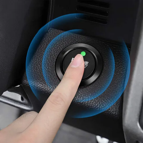 Vista 4 de TOMALL Cubierta de botón de arranque y parada del motor de aluminio Compatible con Ford F-150 2016-2021 Tapa de botón de encendido del motor