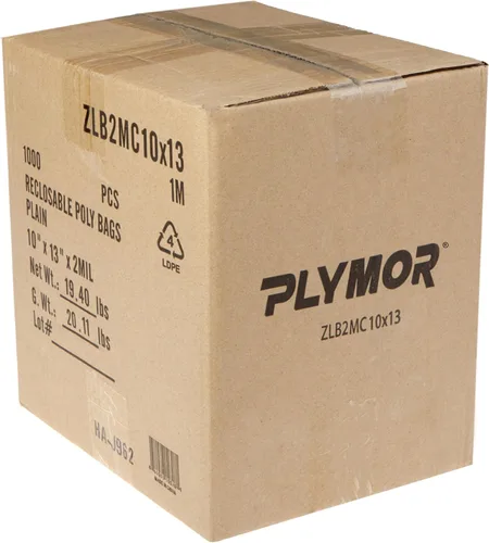 Vista 4 de Bolsas de plástico reutilizables con cierre de Plymor 10x13 pulgadas, 1000