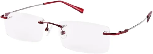 Vista 5 de Agstum Blue Light Blocking Glasses - Flexible Rimless Titanium Alloy Eyeglasses Frames Clear Lens