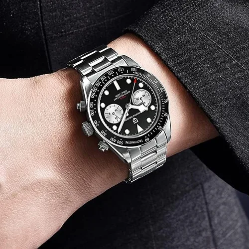 Vista 5 de LACZ DENTON Pagani Design PD1676 Men's Watch Sapphire Sports Quartz Clock Stainless Steel Men's Waterproof Watch VK64 Movement Fashion Chronograph
