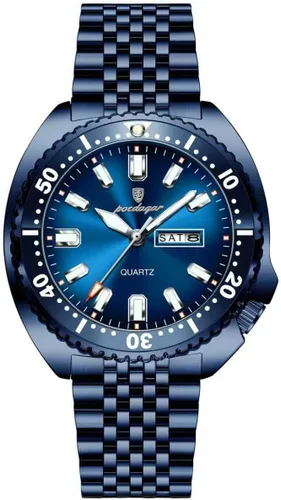 Vista 17 de Hombres de negocios reloj fecha semana impermeable luminoso hombre de lujo reloj de pulsera deportes acero inoxidable hombres moda cuarzo relojes
