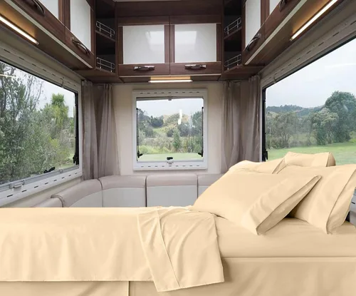 Vista 16 de RV-Sheets - Juego de sábanas estrechas de 29.9 x 78.3 in, 600 hilos, 100% egipcias, autocaravanas, caravanas, caravanas, barcos, suaves, de lujo