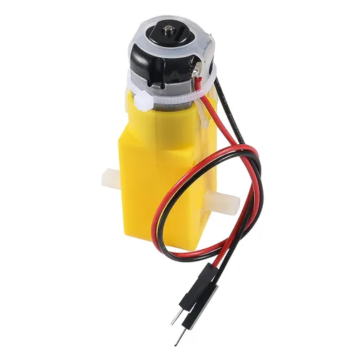 Vista 6 de ACEIRMC 8 unids TT DC Motor de caja de cambios de doble eje 3-6V Motor de engranajes 200RPM Ratio 1:48 Motor de eje con cable de 0.100 in