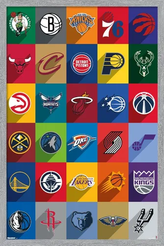Vista 13 de NBA League - Póster de pared con logotipos 25, 34 pulgadas de largo x 22.4 pulgadas de ancho, versión premium sin marco