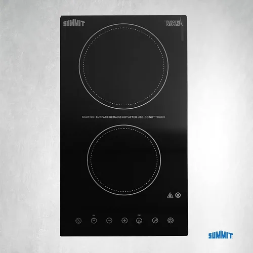 Vista 7 de Summit CR2B23T3B - Placa eléctrica de 2 quemadores de 12 pulgadas, 230 voltios, compatible con ADA, negro