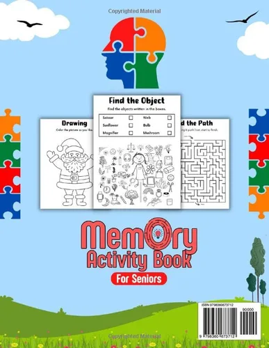 Vista 2 de Memory Activity Book for Seniors Train the Brain with Fun, Easy & Relaxing Variety of Puzzles Workbook with Mazes, Silly Sentences, Find the