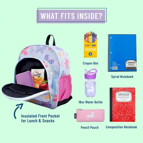 Vista 3 de Wildkin - Mochila de 12 pulgadas para niña.