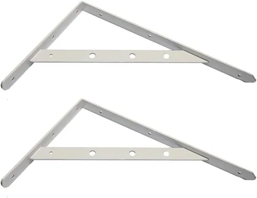 Vista 10 de Soporte de estante triangular para colgar en la pared, soportes flotantes de ángulo recto de 90 grados, almacenamiento decorativo que ahorra