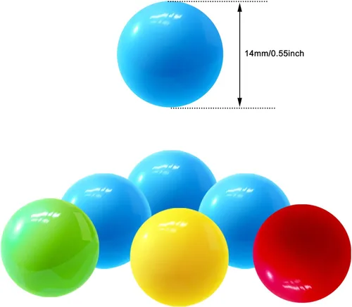 Vista 2 de Juego de 40 bolas de repuesto para canicas compatibles con hipopótamos hambrientos hambrientos (4 colores)