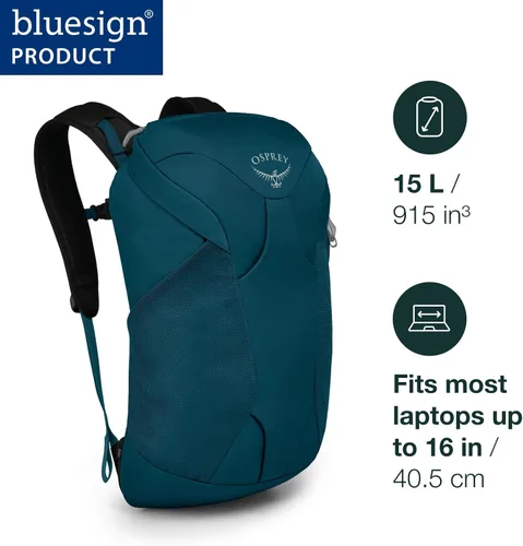 Vista 4 de Osprey Farpoint Fairview - Mochila de viaje unisex, color rojo circón