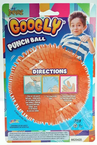 Vista 4 de JA-RU Bola gigante Googly con pinchos de goma (3 paquetes), juguete para ansiedad inflable de 14 pulgadas, pelota de rebote grande para aliviar