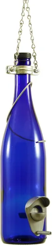 Vista 7 de Blue Ridge Mountain - Comedero para botellas de vino, decoración de patio trasero y jardín, comedero colgante para pájaros, uso al aire libre, Ámbar