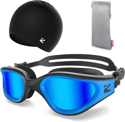 Vista 11 de ZIONOR Gafas de natación para adultos, G1 Air con protección UV antivaho y a prueba de fugas, ajuste cómodo para adultos, hombres y mujeres, incluye