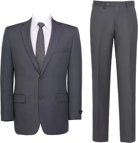 Vista 7 de Men's 2 Piece Suit Set Classic Fit Regular Big and Tall Beige