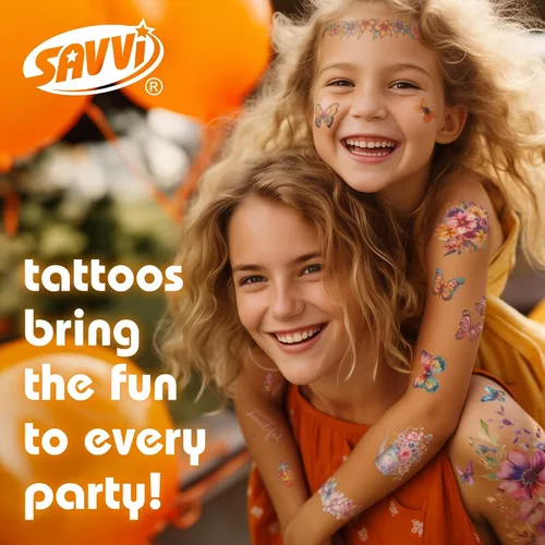 Vista 7 de Savvi - 50 tatuajes temporales de Dungeons & Dragons: Tinta segura para la piel, ideal para fiestas de cumpleaños y noches de juegos, niños y niñas