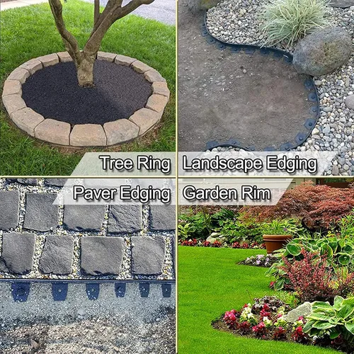 Vista 5 de Estacas de jardín en espiral resistentes de 14 pulgadas, estacas de jardín de metal galvanizado sólido para fijar bordes de pavimentación, barreras