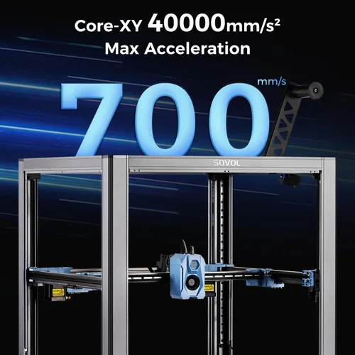 Vista 2 de Sovol SV08 Core-XY 3D Impresora Voron 2.4 de Código Abierto, Impresoras 3D de Alta Velocidad 700mm/s con Hotend Libre de Obstrucciones a 300℃ &