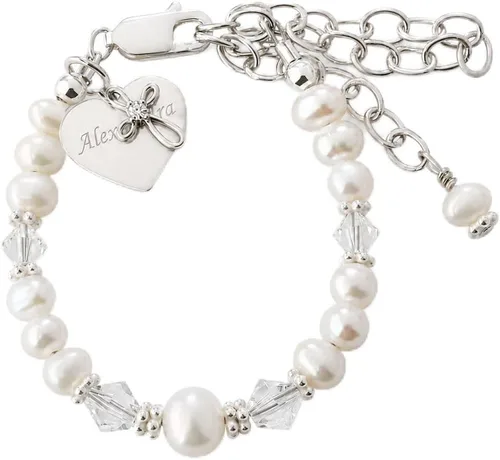Vista 5 de Cherished Moments Baptism to Bride Bracelet .925 Silver or 14K Gold-Plated Moneda de bendición de niño de plata