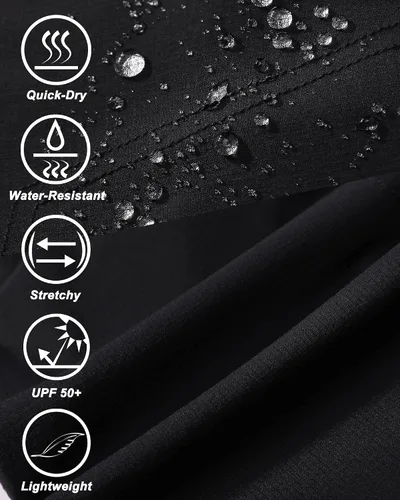 Vista 6 de Pantalones cortos elásticos de secado rápido para hombre, pantalones cortos de trabajo ligeros, 6 bolsillos para ciclismo, viajes, camping