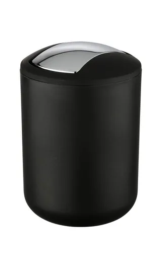Vista 9 de WENKO 21211100 Cubo giratorio Brasil Black S - irrompible, capacidad 2 L, elastómero termoplástico (TPE), 5.5 x 7.5 x 5.5 in, negro