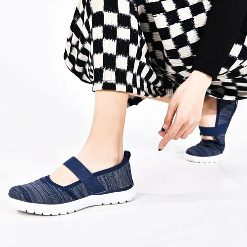 Vista 3 de Zapatos Mary Jane para caminar para mujer, zapatos casuales de enfermería, cómodos, antideslizantes, para trabajo y oficina