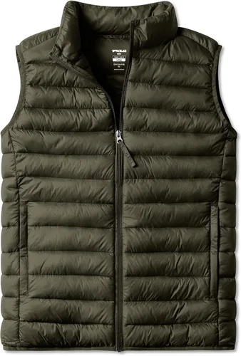 Vista 8 de TSLA Chaleco acolchado ligero y plegable para hombre, resistente al agua, para invierno y exteriores