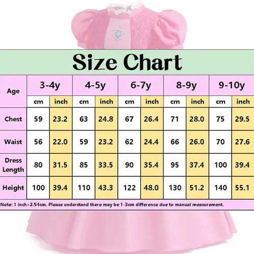 Vista 3 de TYHTYM Deluxe Princess Costumes Little Girls Dress Kids Fancy Gown Cosplay Halloween Party 2-11T