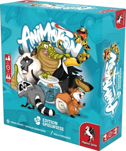Vista 2 de Pegasus Spiele Animotion - Juego de cartas para 3 a 8 jugadores - Juegos de cartas para la familia - 20 minutos de juego - Juegos para la noche