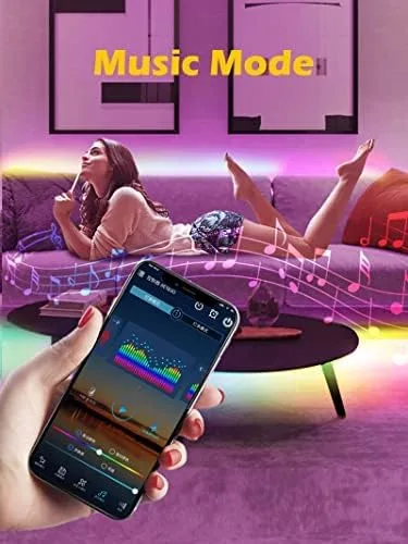 Vista 5 de WS2812B Controlador Bluetooth Music APP Control para Pixel LED Tira de luz SK6812 WS2811 WS2812 Cinta Luces DC 5V Control remoto