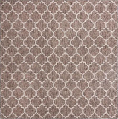 Vista 67 de Unique Loom Outdoor Trellis Collection Alfombra de Área (5' 1" x 8' Oval, Aguamarina/Gris)
