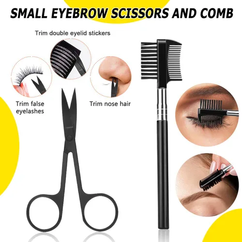 Vista 4 de 8 en 1 kit de aseo de cejas, herramienta multiusos exfoliante dermaplaning, maquinilla de afeitar facial masculina y femenina, afeitadora facial