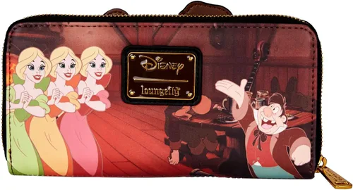 Vista 3 de Loungefly Disney Villains Scene Gaston Ziparound Wallet