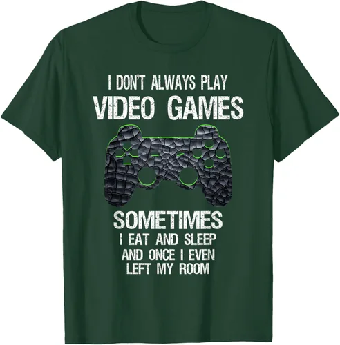 Vista 74 de Funny Gamer Video Games - Camiseta para niños y adolescentes, ajuste clásico, color negro, mezcla de algodón, Negro
