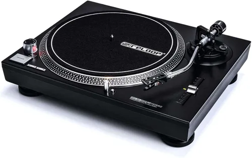 Vista 5 de Reloop Professional Sistema de tocadiscos con transmisión por correa RP-1000-MK2, Negro