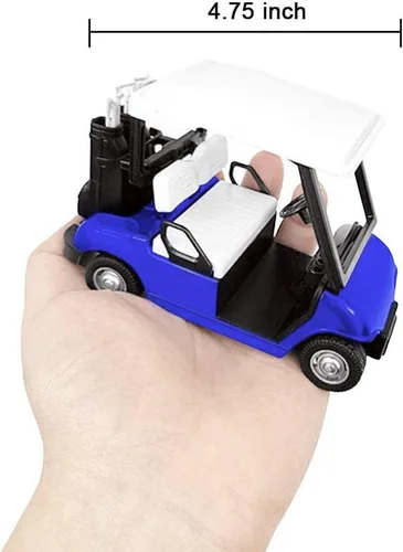 Vista 6 de 6 Pack Bundle: 4 ½ "Carrito de golf Modelo de metal fundido Juguete Vehículo (Rojo/Blanco/Azul)