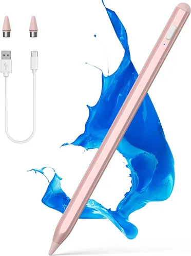 Vista 9 de NTHJOYS - Bolígrafos para pantallas táctiles, lápiz óptico activo para iOS/Android con diseño magnético de punta fina compatible con Apple Negro
