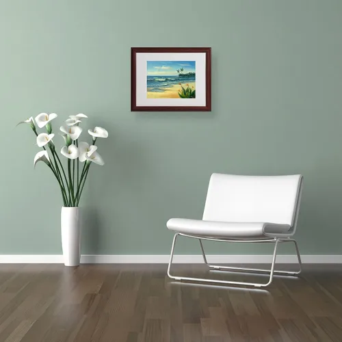 Vista 3 de Trademark Fine Art Paradise by Victor Giton - Obra de arte con marco de madera, 11 x 14 pulgadas