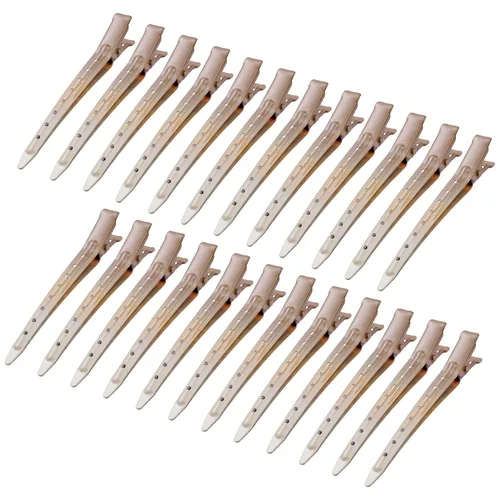 Vista 10 de 24 Paquetes de Pinzas Pico de Pato, Bantoye 2.75 Pulgadas Pinzas de Cocodrilo Rizadoras de Metal Antioxidante con Agujeros para Peinado del Cabello