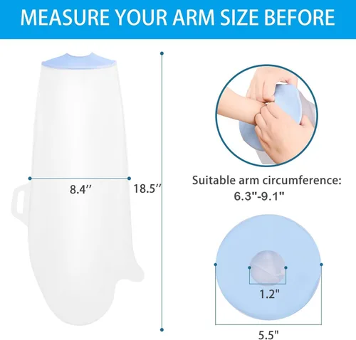 Vista 4 de Fundas de fundición para brazo de ducha, funda impermeable de mano fundida, protector de fundición para niños, para ducha, bolsa de sellado