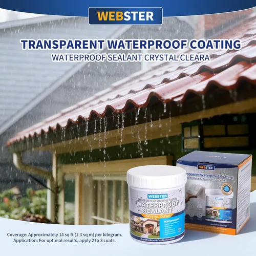 Vista 8 de WEBSTER Adhesivo impermeable invisible de 35 onzas para techos, paredes, baño, ducha, alféizares de ventanas, revestimiento impermeable