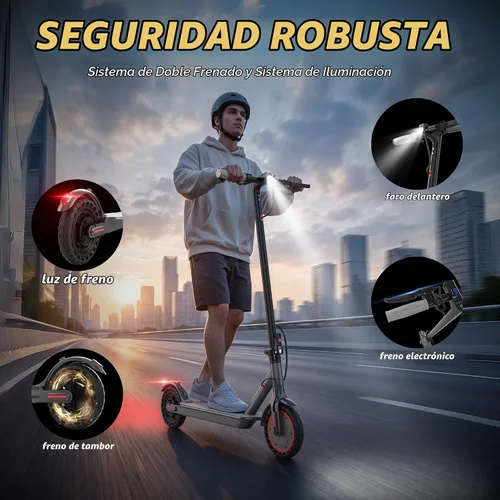 Vista 4 de Aovowheel Scooter eléctrico para adultos, plegable E Scooter Conmuting