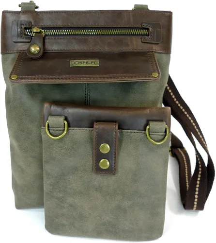 Vista 2 de CHALA GEMINI Bolso bandolera de lona para regalo, color gris piedra