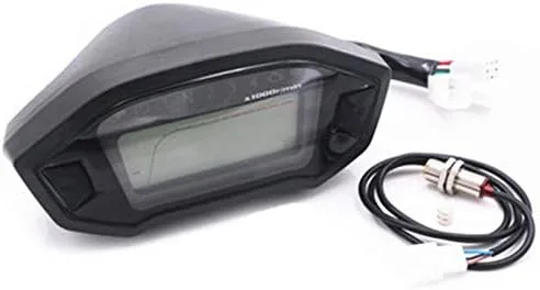 Vista 8 de Motocicleta LCD Digital Velocímetro Odómetro Tacómetro Calibre KMH Para Honda CBR250R CBR 250 Custom Negro