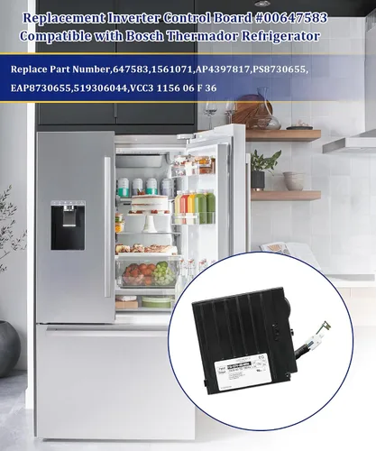 Vista 2 de 00647583 Placa de control del inversor del refrigerador se adapta a Bosch B22CS30 Series La placa inversora VCC3 1156 06 F 36 reemplaza 647583