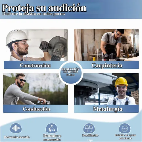 Vista 7 de Auriculares Bluetooth con banda para el cuello, auriculares inalámbricos de trabajo con reducción de ruido con batería de 20 horas, auriculares