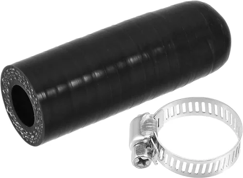 Vista 16 de uxcell 1 Unidades 0.236 in ID silicona refrigerante tapa con abrazadera para calentador de refrigerante derivación vacío puerto de agua negro